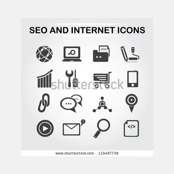 seo and internet icon set