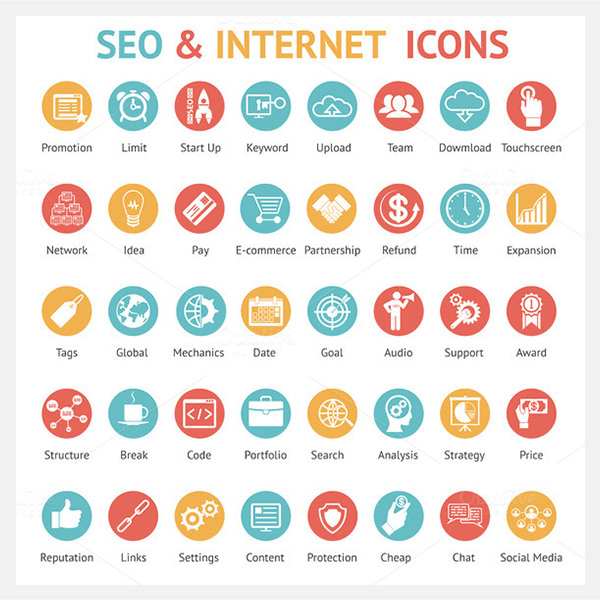 seo and internet icons