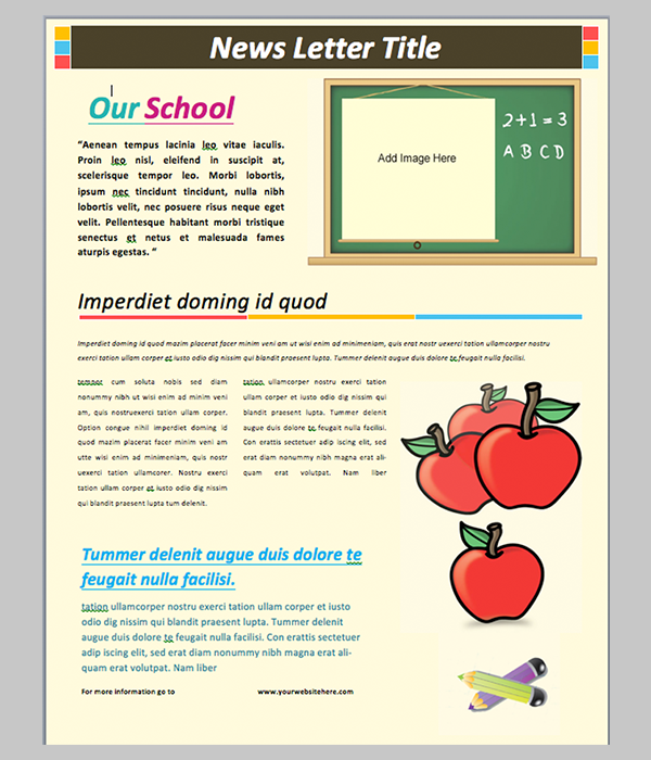 Free Printable Newsletter Template For Microsoft Word - Templates Printable