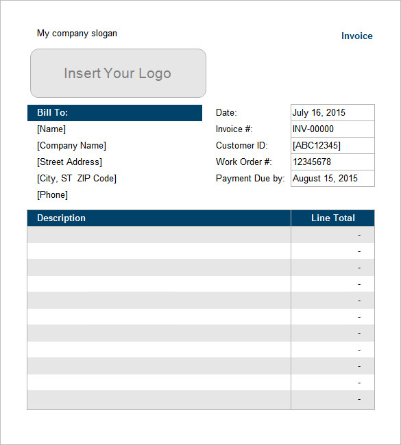 service invoice template