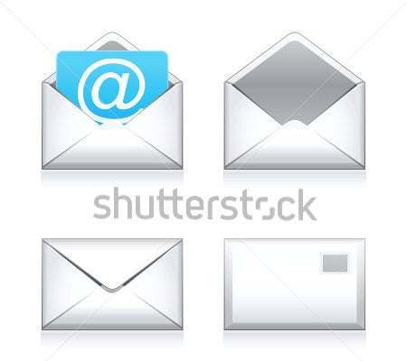 set vector e mail icon