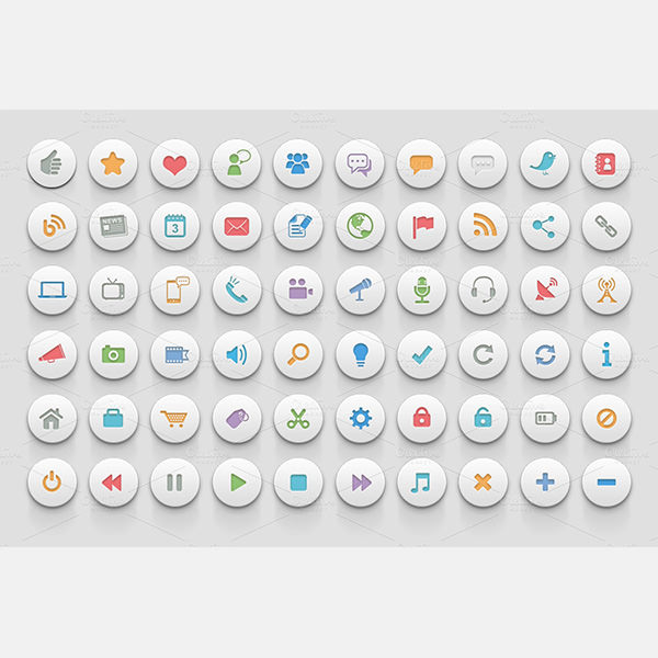 social media and communication icons