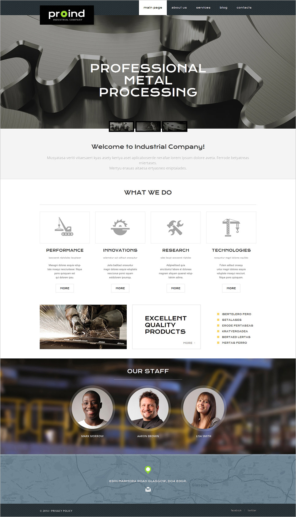 steelworks responsive php website template