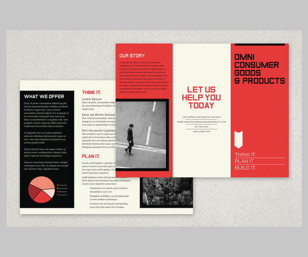 unique bold business brochure template