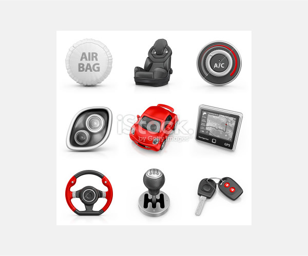 car parts icons stock image