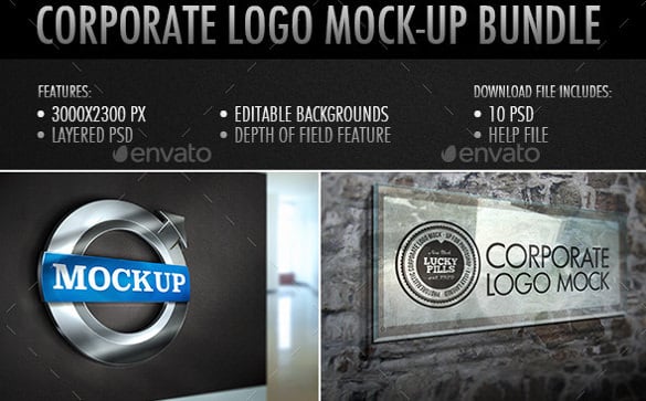 corporate logo mockup bundle download