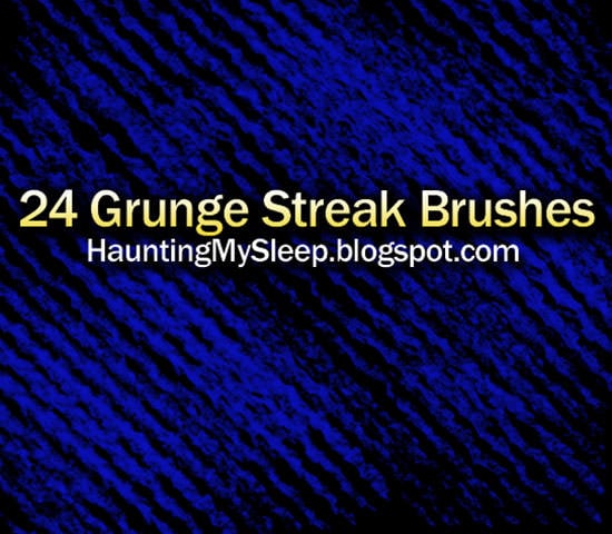 24 grunge streak brushes