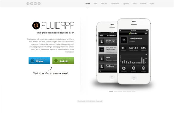 responsive mobile app website template