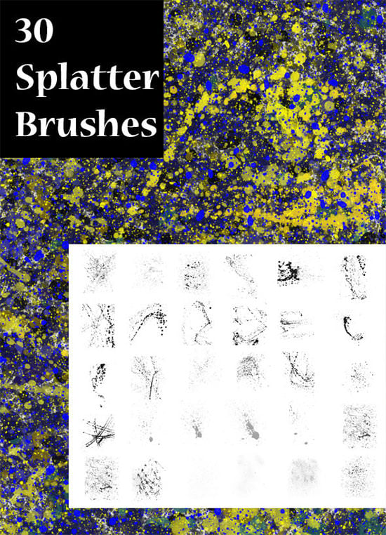 0 splatter brushes