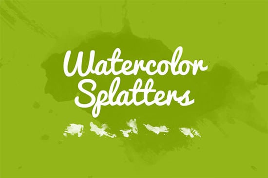 watercolor splatters