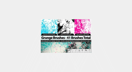 Grungy Ads 1 Photoshop Brushes and PNG Files 