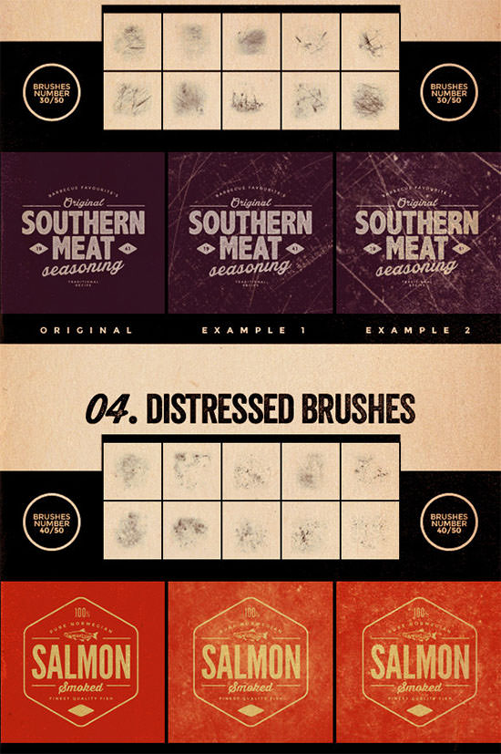 100+ Vintage & Retro Style Brushes Gallery / Collection to