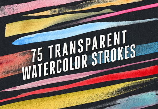 transparent watercolor strokes