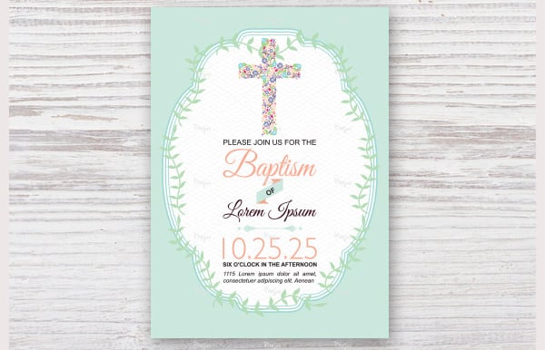 baptism invitation card