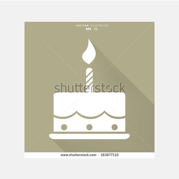 birthday cake web icon