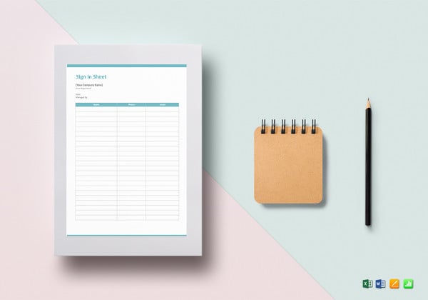blank sign in sheet template