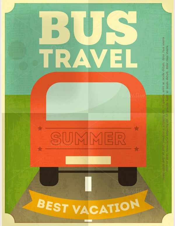 bus travel poster