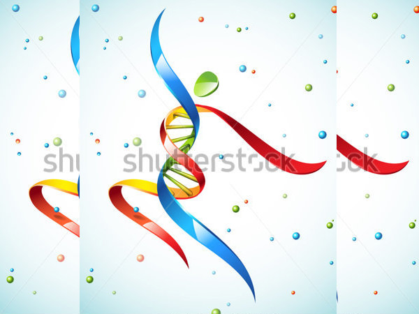 colorful dna figure vector