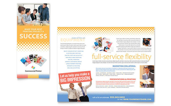 commercial printer brochure template