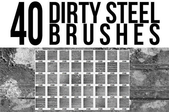 dirty steel brushes