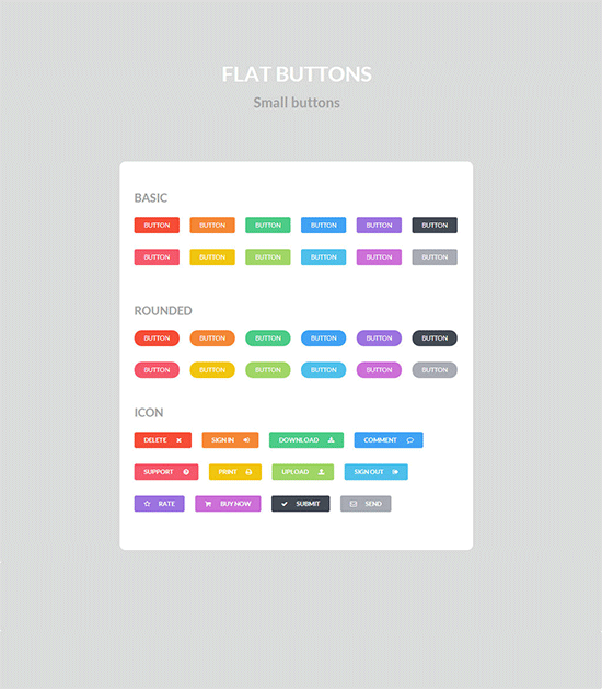 flat buttons