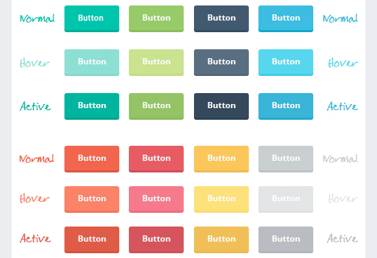 117 Flat Design Buttons Elements Ui Kits For Graphic Designers Free Premium Templates