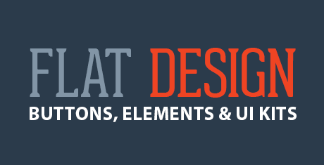 flat design buttons elements ui kits