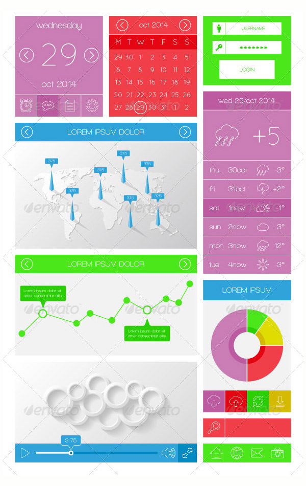 26+ Best UI Mobile Designs, Elements & Kits Gallery / Collection