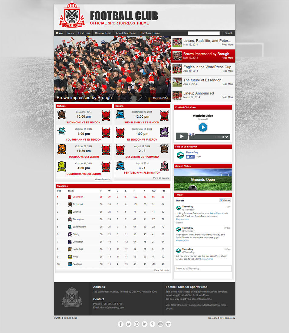 28+ Soccer Club Website Themes & Templates