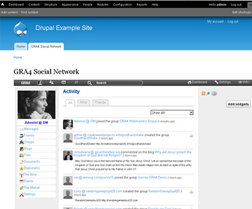 gra4-social-network-for-drupal