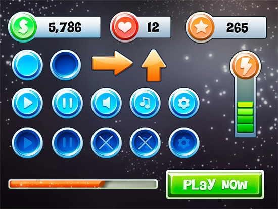 game button ui kit