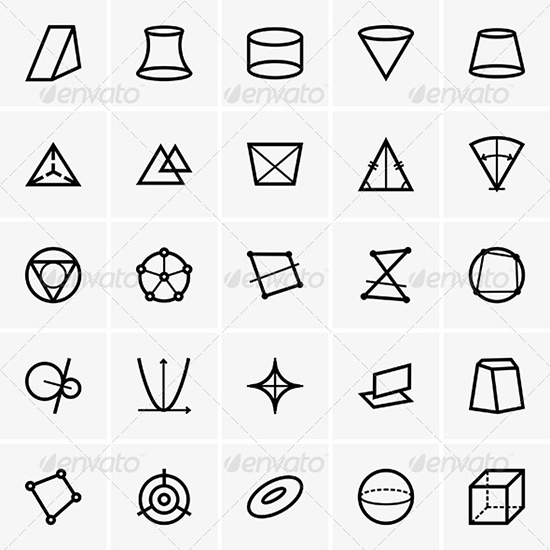 30 Collection Of Geometry Vectors Icons And Shapes Free Psd Vector