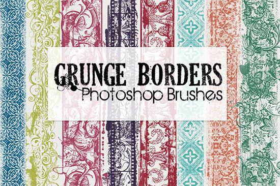 grunge border photoshop brushes