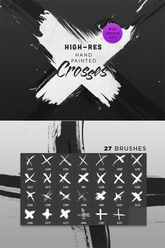 hand painted crosses