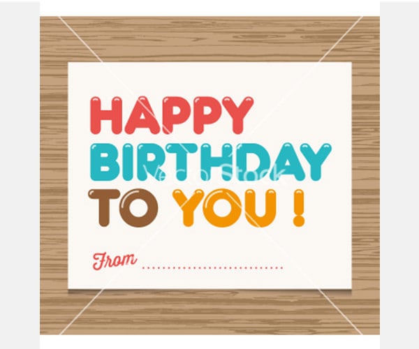 happy birthday to you card vector