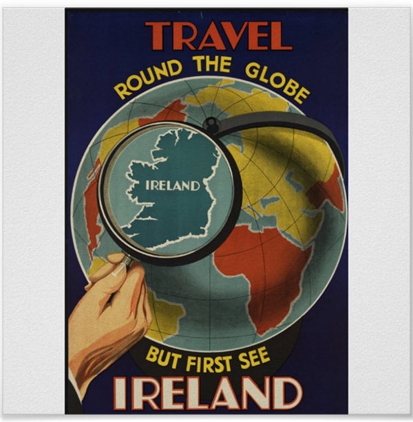 ireland vintage travel poster
