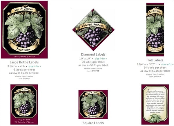 meritage purple wine labels