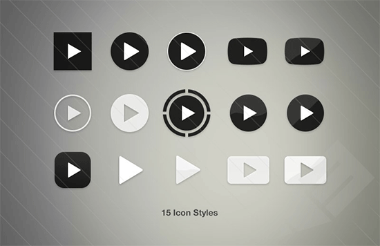 media play buttons pack