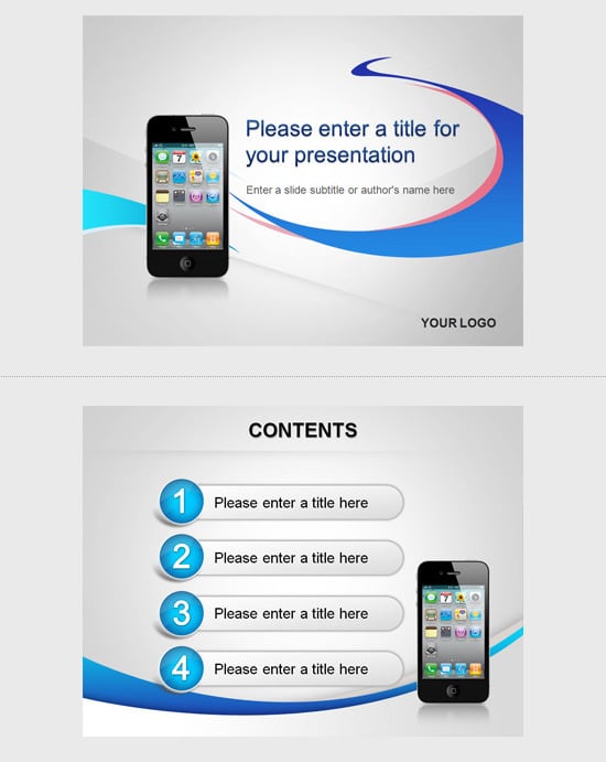 mobile powerpoint template