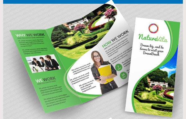 multifunctional 3 fold brochures