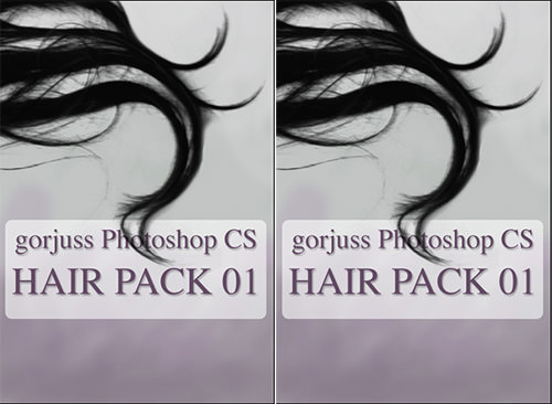 photoshop hair brushes pack 0