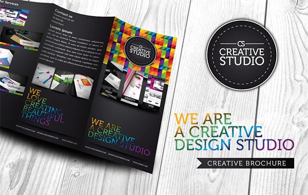 rw creative colourful brochure