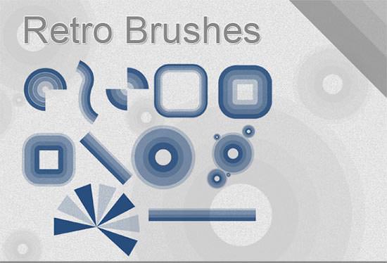 retro and button brushes