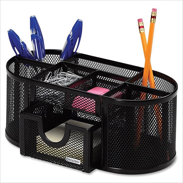 rolodex mesh collection oval supply caddy
