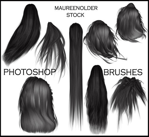 Hair brushes photoshop ps brushes free download 2416 abr files