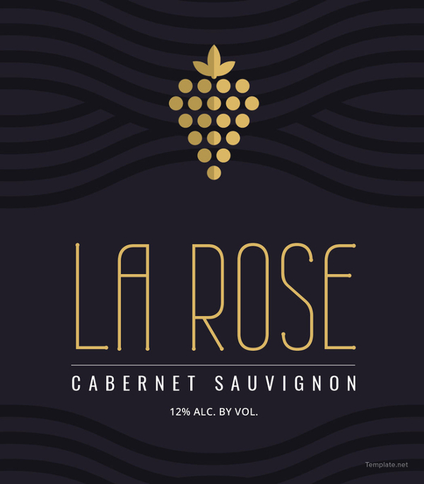 sample wine label