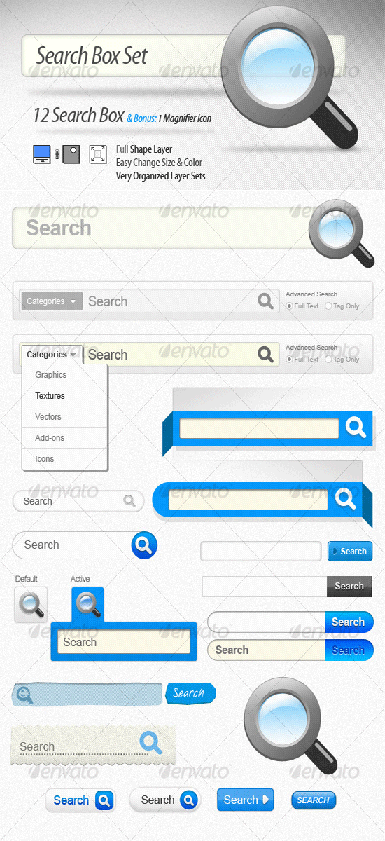 45+ UI Inspired Best Search Box Designs & Elements to Download Free