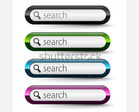 set of glossy search icon