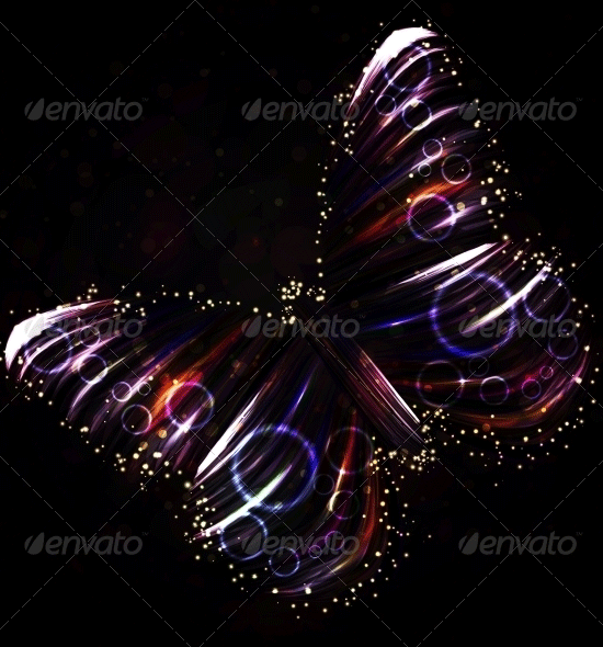 shiny butterfly abstract vector