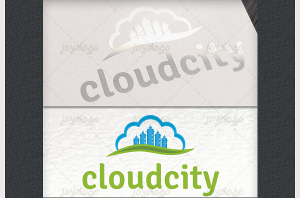 skyscrapers builders city cloud logo